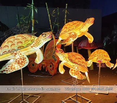 中国庭園の祭りの提灯